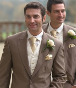 real flower petal confetti winter wedding ideas gold groom tie suit